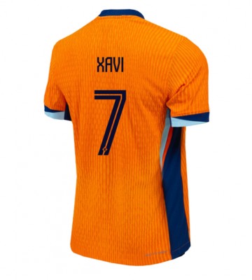 Holland Xavi Simons #7 Hjemmebanetrøje EM 2024 Kort ærmer